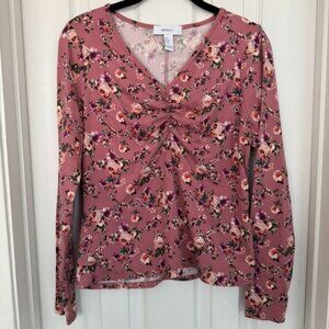 EUC, Forever 21 Floral Lace Stretchy Plus Size Shirt, Pink, Women's Size 0X